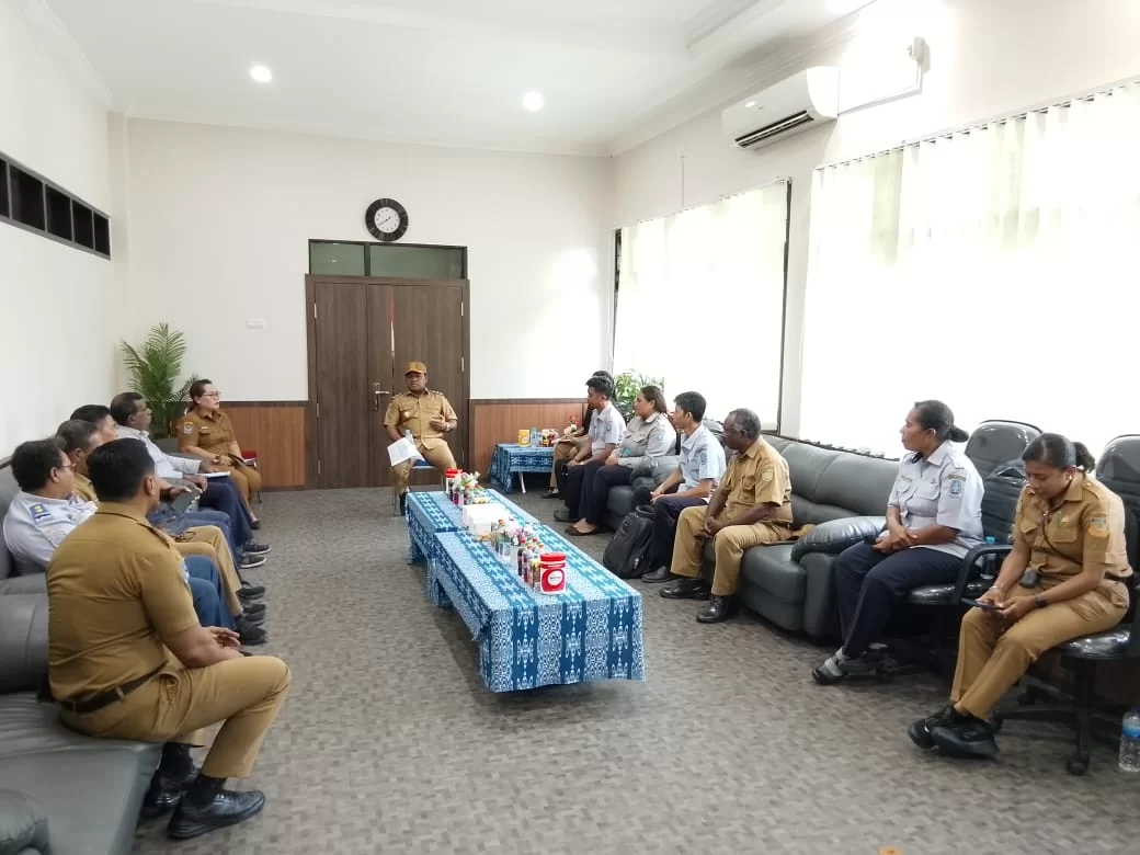 Bahas Program Strategis, Wabup Jayapura Audiens Dengan Dishub Provinsi Papua