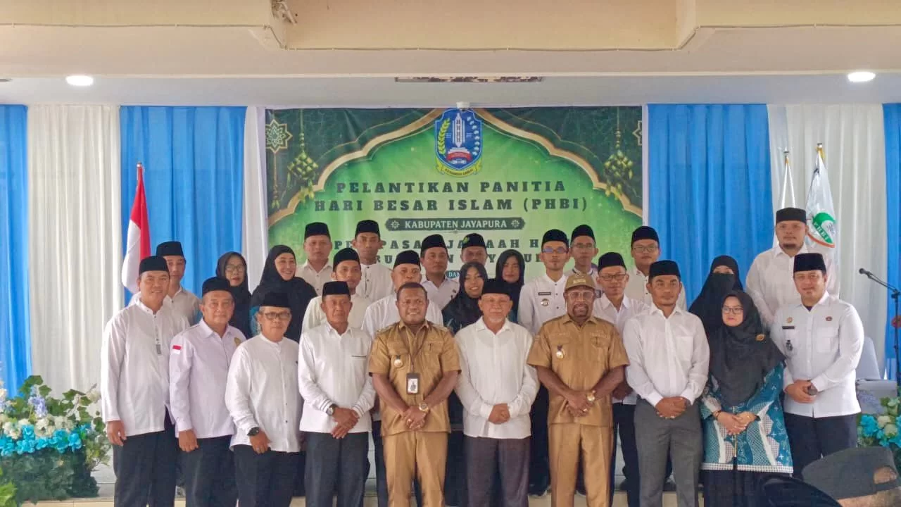 Bupati dan Wakil Bupati Jayapura Lantik Pengurus PHBI, Lepas Jemaah Haji dan Gelar Halal Bihalal