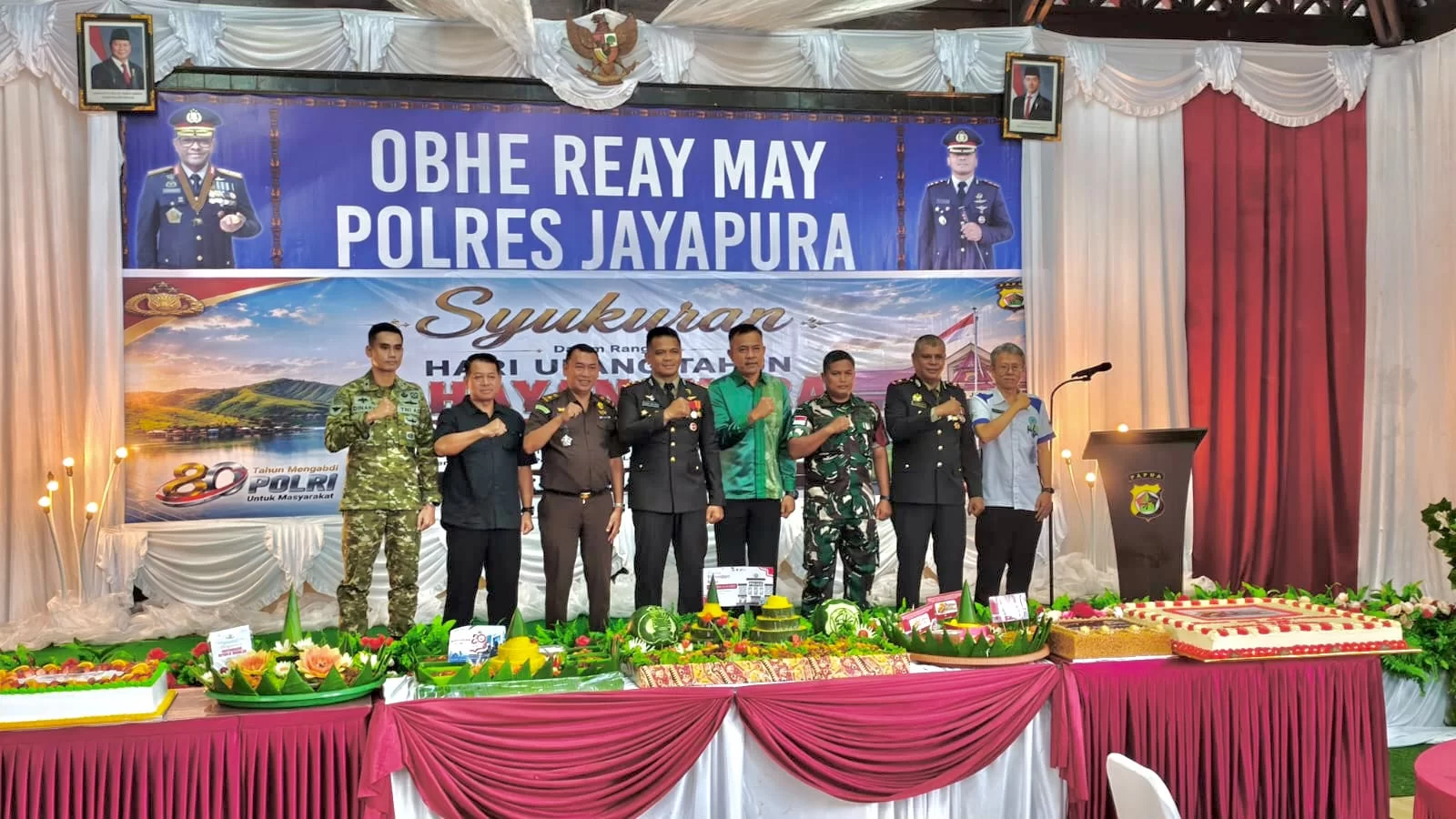 HUT Bhayangkara ke- 80, Polres Jayapura Perkuat Komitmen, Pemkab Apresiasi Sinergi Jaga Daerah
