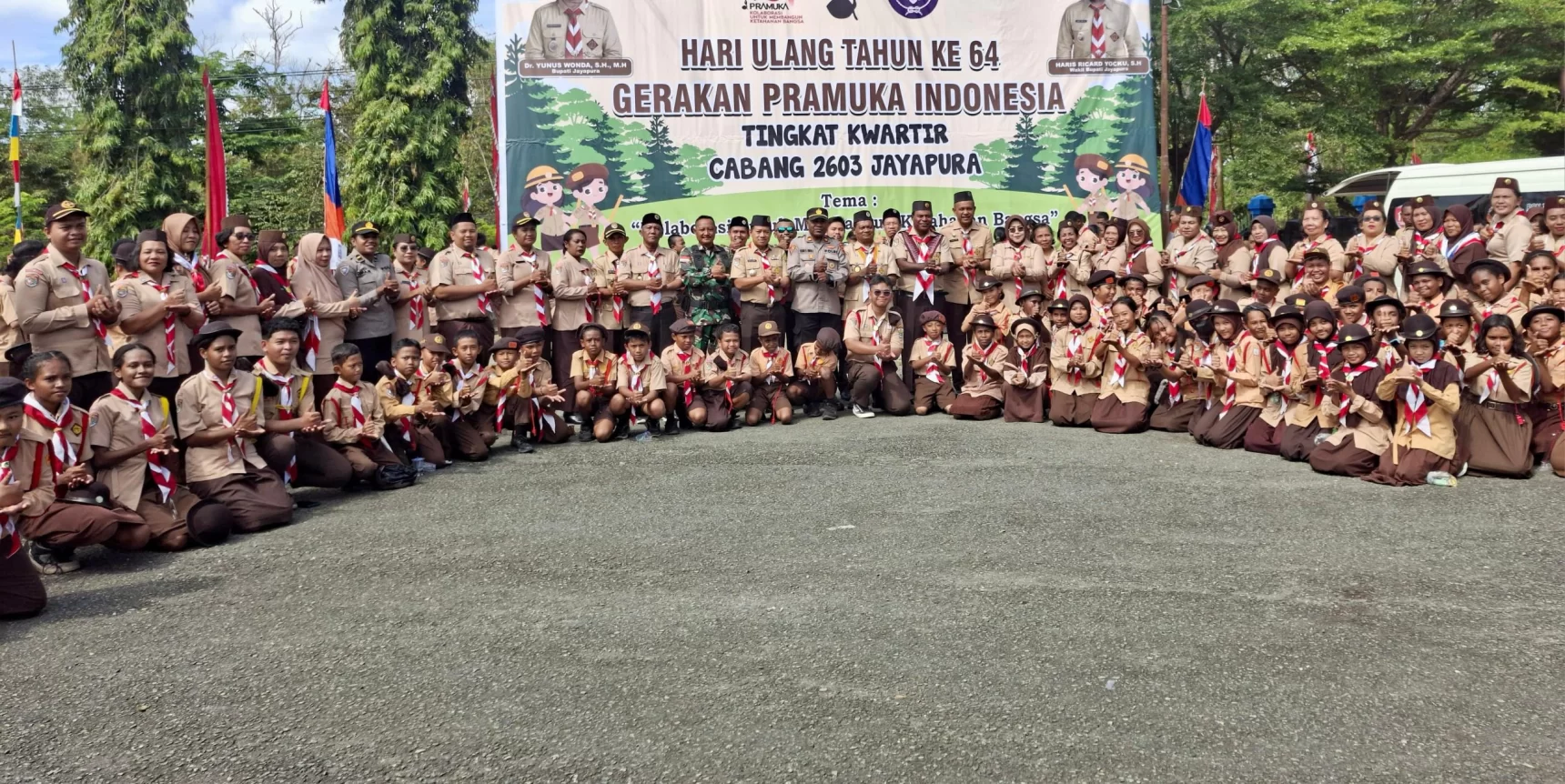 HUT ke- 64 Gerakan Pramuka Diperingati dalam Upacara Bendera