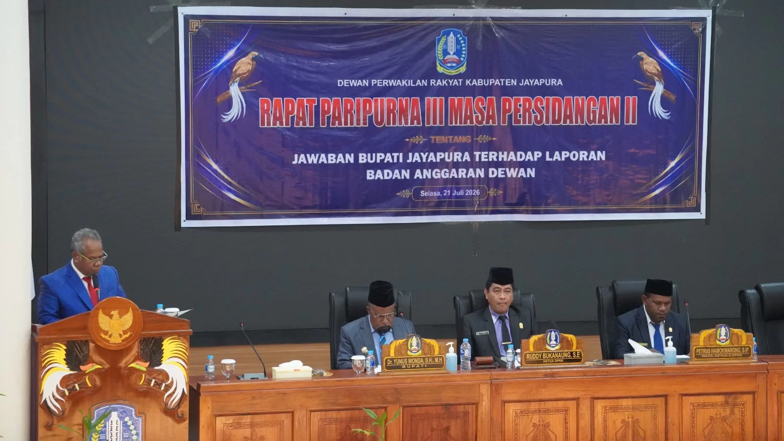 Jawab Catatan Banggar DPRK Jayapura Bupati Jayapura, Pembahasan APBD Sesuai Mekanisme