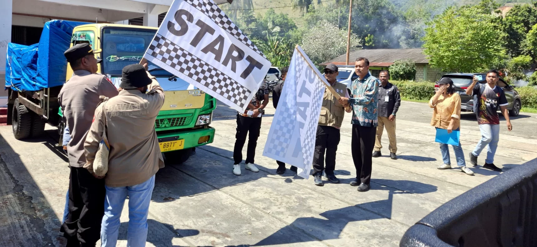 KPU Kabupaten Jayapura Distribusi Logistik di 2 Distrik