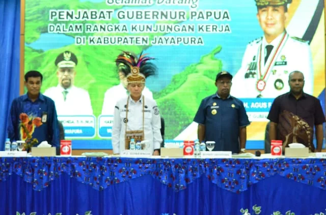 Kunjungi Kabupaten Jayapura, Pj. Gubernur Papua Ajak Sukseskan PSU