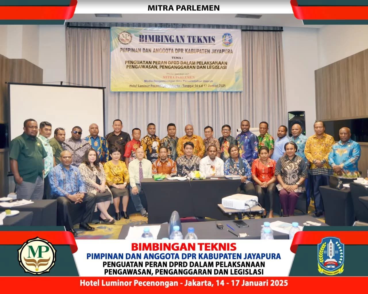 Pimpinan dan Anggota DPRK Jayapura Terima Bimtek Penguatan Peran DPR