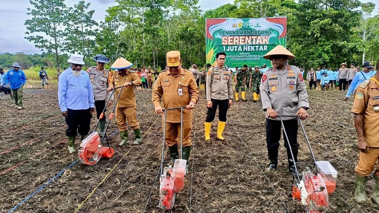Polda Papua Pilih Kampung Aib Lokasi Penanaman Jagung Serentak 1 Juta Hektar