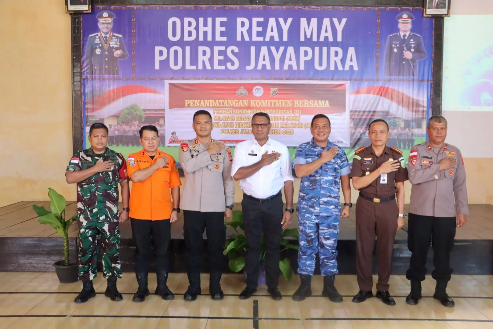 Polres Jayapura Pertahankan Komitmen Zona Integritas WBK Menuju WBBM