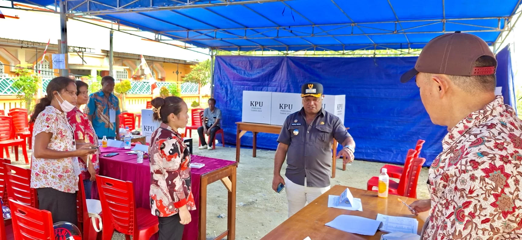 PSU Pilgub Papua, TPS 16 Doyo Baru Dipantau Langsung Bupati, dan Wakil Bupati Jayapura