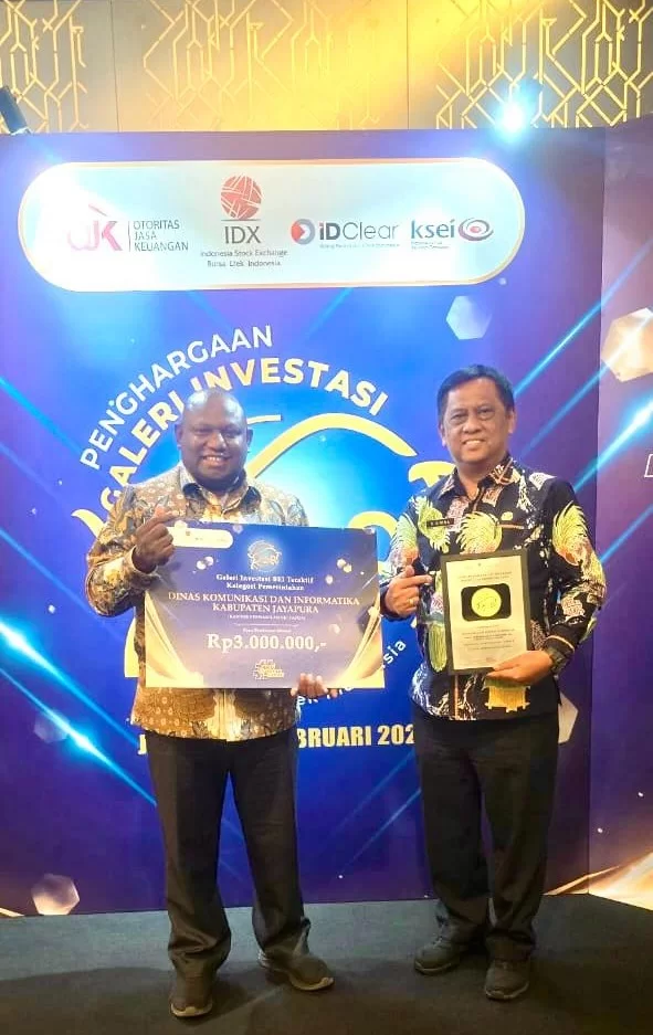 Raih Penghargaan Dari Bursa Efek Indonesia, Pemkab Jayapura Satu-Satunya dari Papua